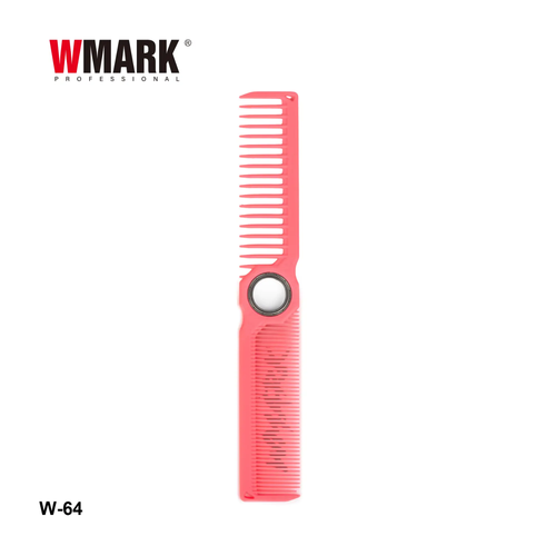 Peineta Giratorio Profesional WMARK W-64 360° de Doble Uso para Barbería Rosado