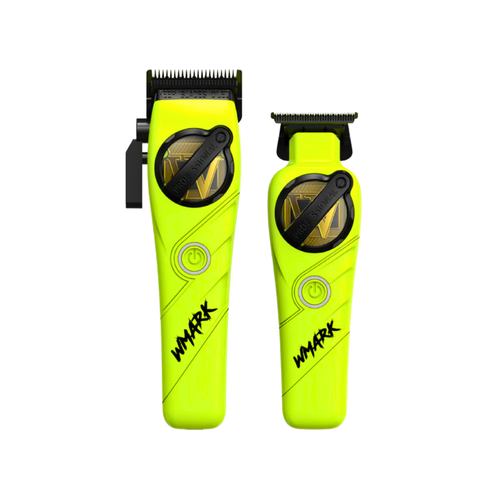 Kit Combo Cortadora Pelo y Trimmer Wmark NG-8613 Verde Profesional