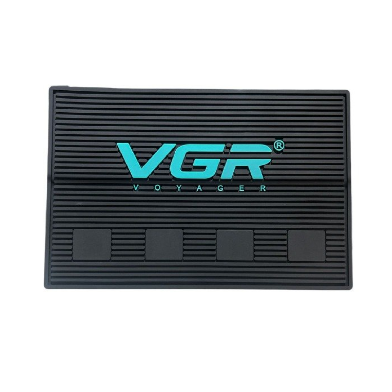 Alfombra Silicón Antideslizante Magnética VGR Negra Para Barbería