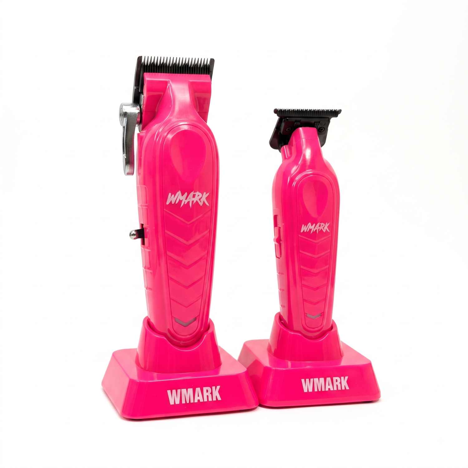 Combo Barbería Wmark Rosa Cortadora NG-139 + Patillera Trimmer NG-339