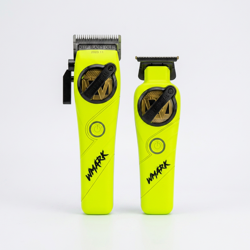 Kit Wmark NG-8613 verde diseño ergonómico profesional para barberos y estilistas
