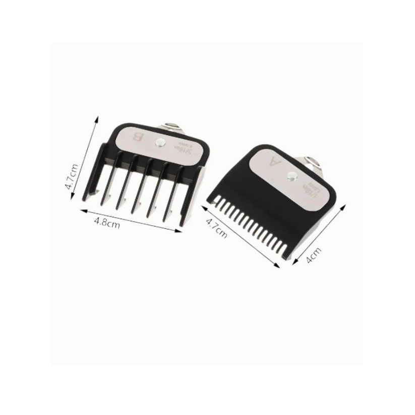 Set De Peines Guias Intermedios Para Maquina 0.5 Y 1.5 Color Negro - siemprecompra
