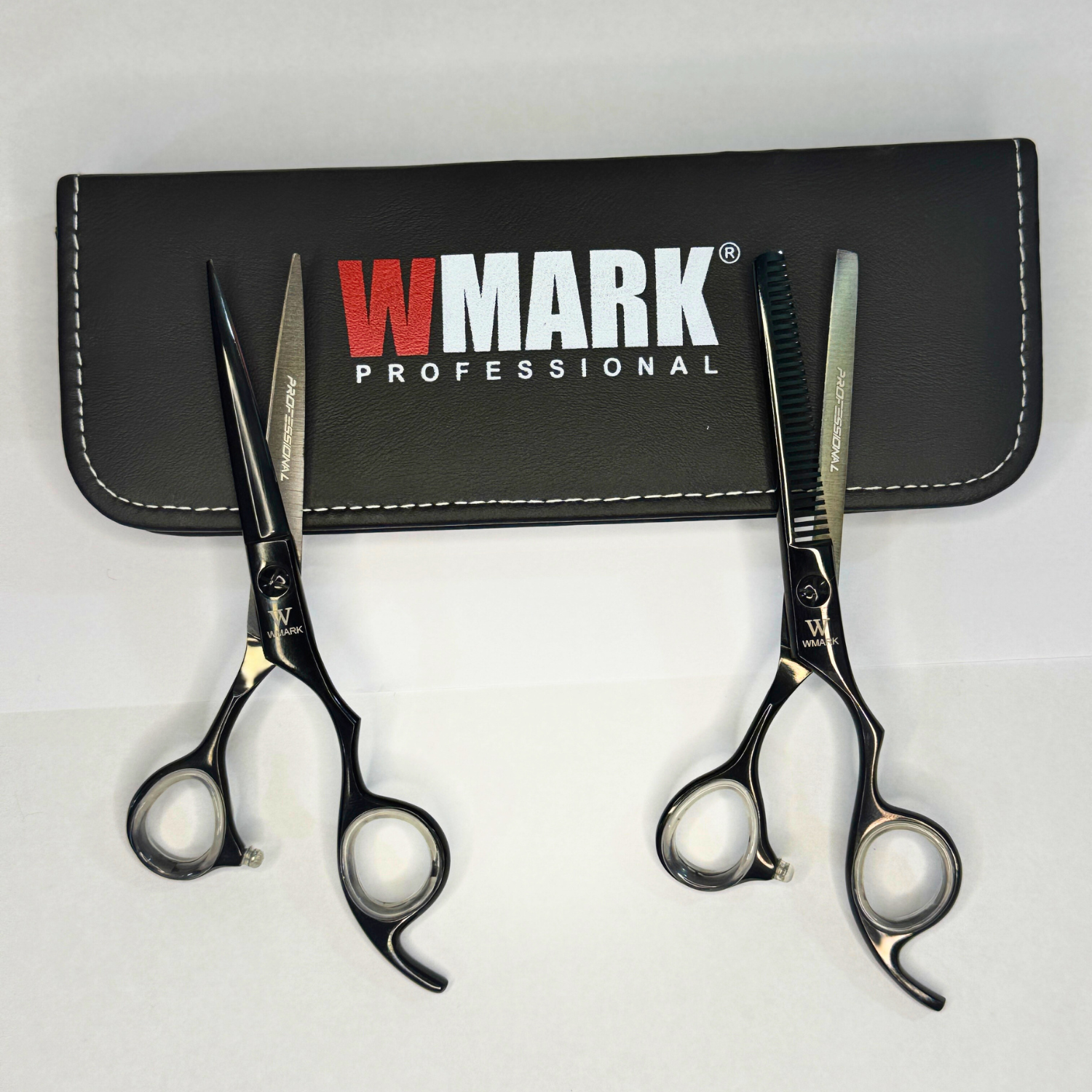 Tijera Peluqueria Wmark Profesional Corte Filo Navaja Y Esculpidora 6 Pulgada Negro