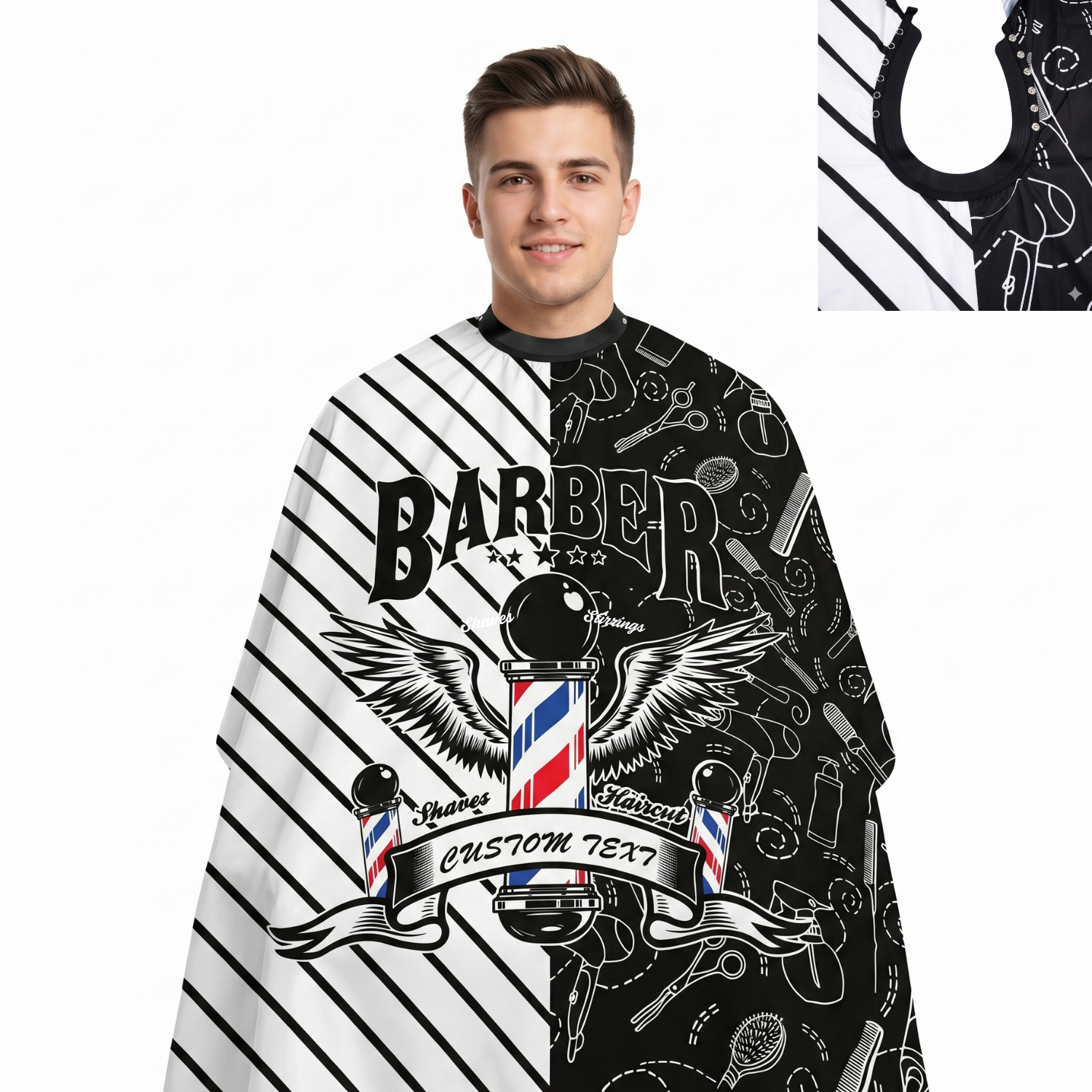 Capa Cuello de Goma BarberShop - siemprecompra
