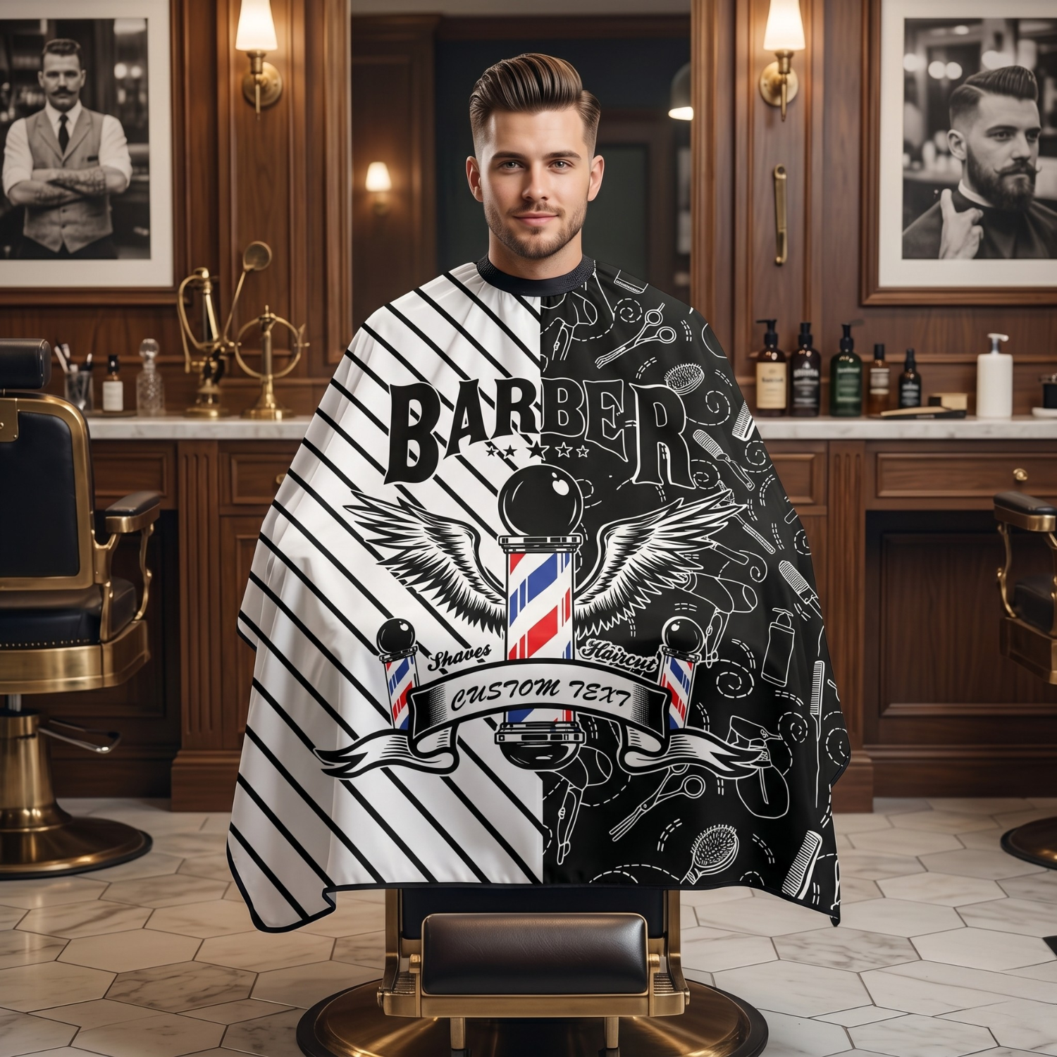 Capa Cuello de Goma BarberShop - siemprecompra