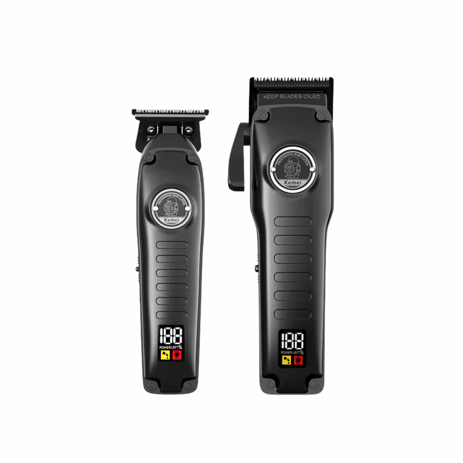 Combo Kemei Profesional de Cortadora y Patillera KM 1827 Negro