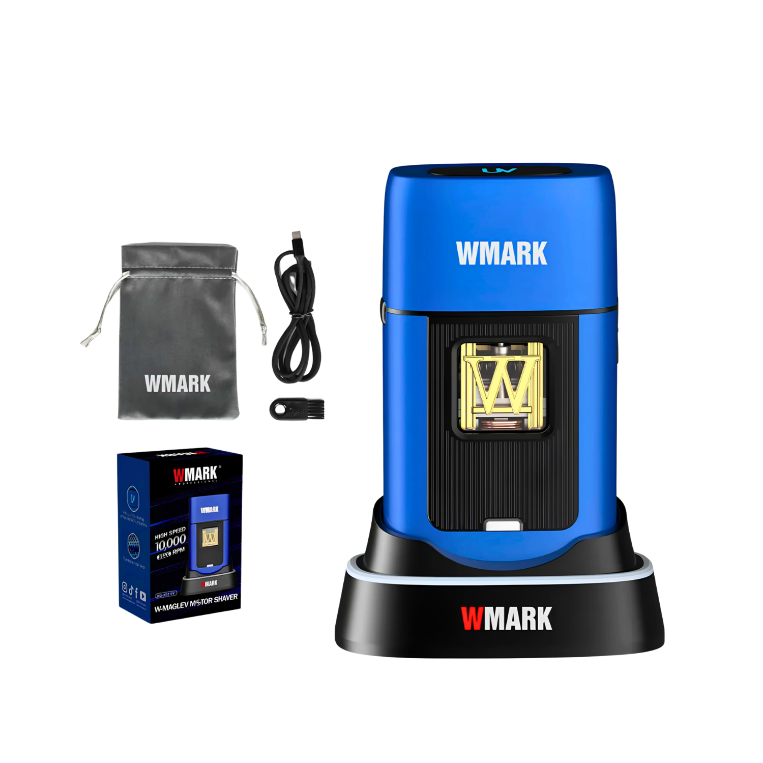 Afeitadora Inalámbrica Wmark Ng-xs1 UV Motor Maglev 10000RPM Azul