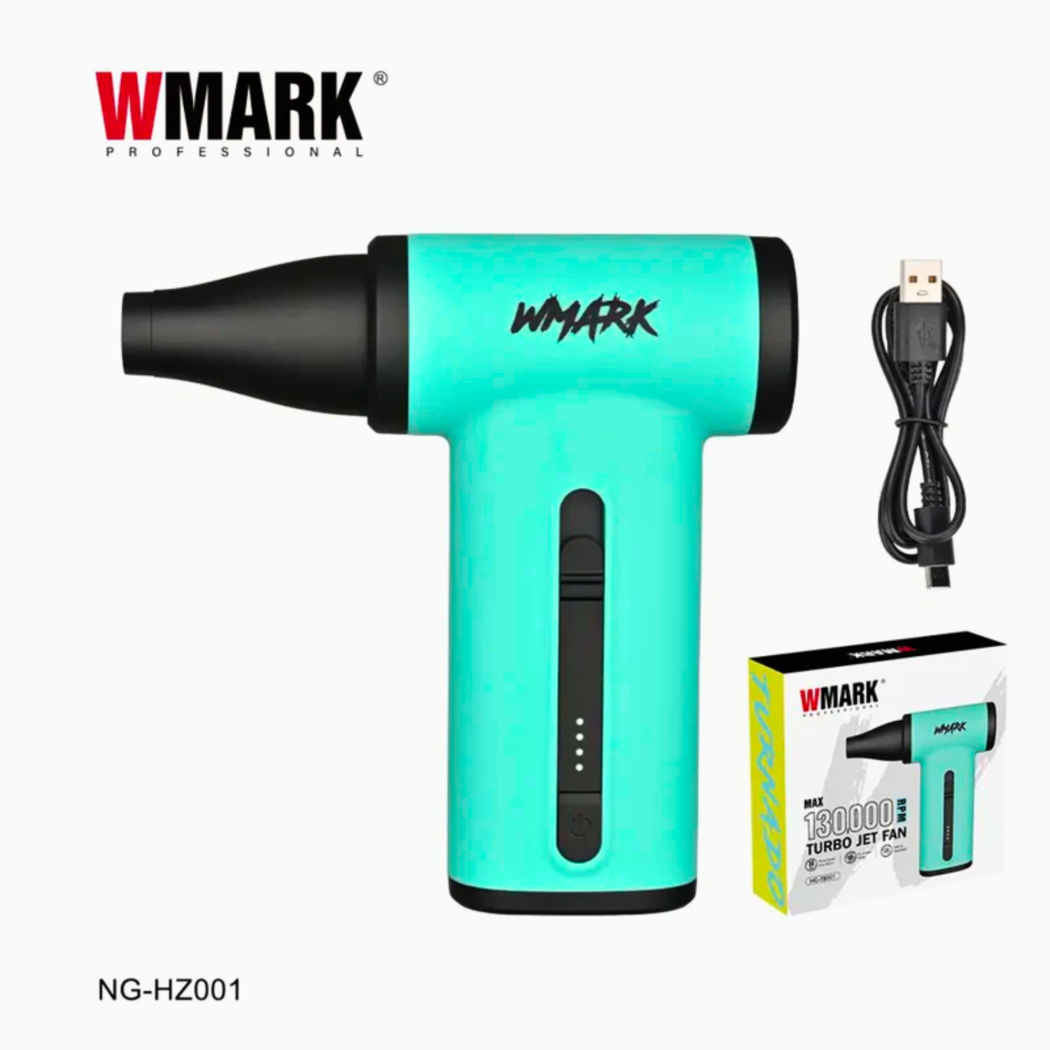Soplador Wmark NG-TB001 De Alta Potencia Pistola Mini Jet Celeste
