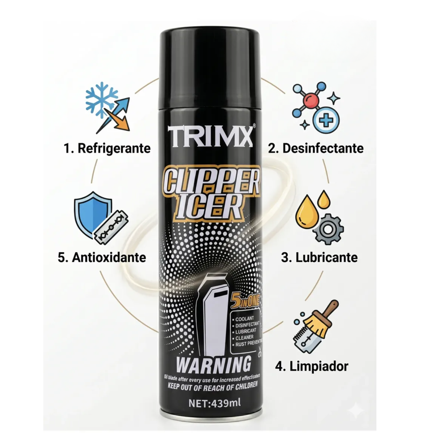 Cool Care  Lubricante Enfriador Cuchilla 5 En 1 Aerosol Trimx - siemprecompra