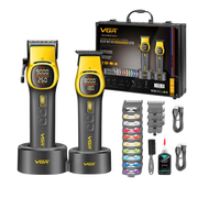 Barber Combo VGR Maquina Cortar Pelo Clipper + Trimmer Vgr V-885 S2 MALETA
