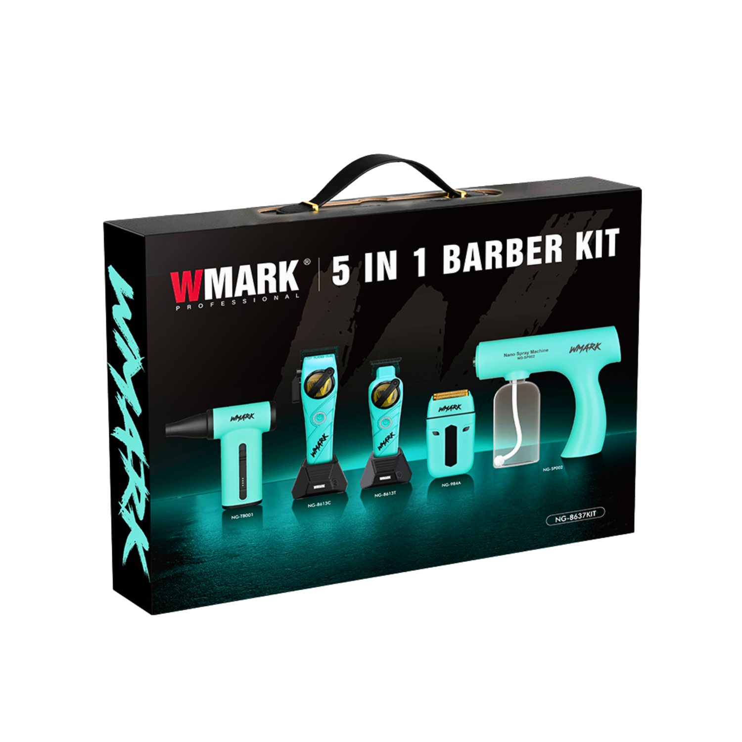 WMARK NG-8637KIT Kit 5 en 1 para Barbero – Todo lo que Necesitas Para un Corte Profesional