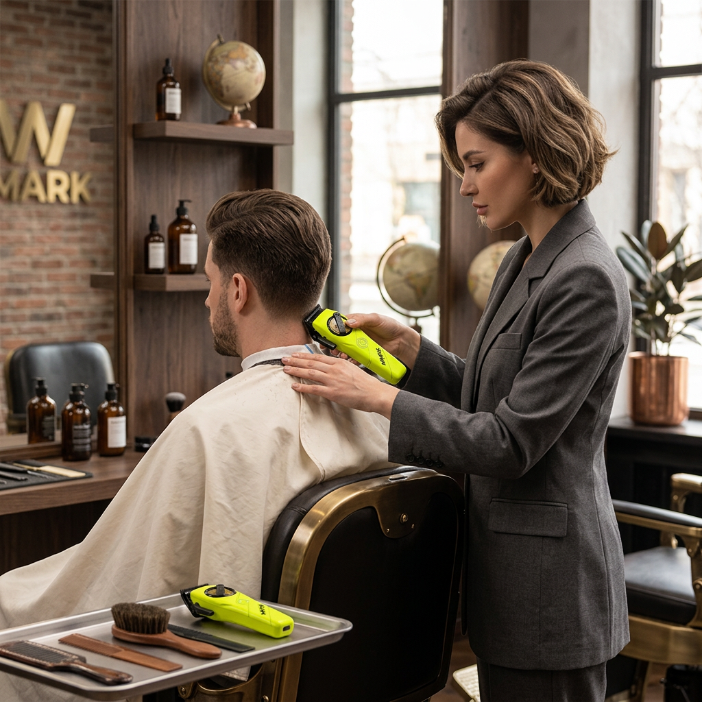 Cortadora y trimmer Wmark NG-8613 color verde mate profesional disponible en Chile