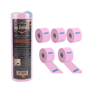 Pack 5 Rollos Papel Cuello Barbería Peluquería Rosado