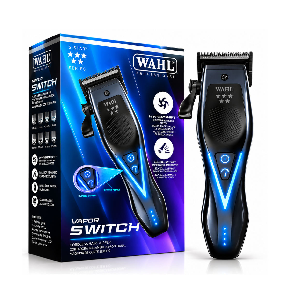 Wahl Vapor Switch 5 Star máquina cortapelo inalámbrica brushless negra - siemprecompra