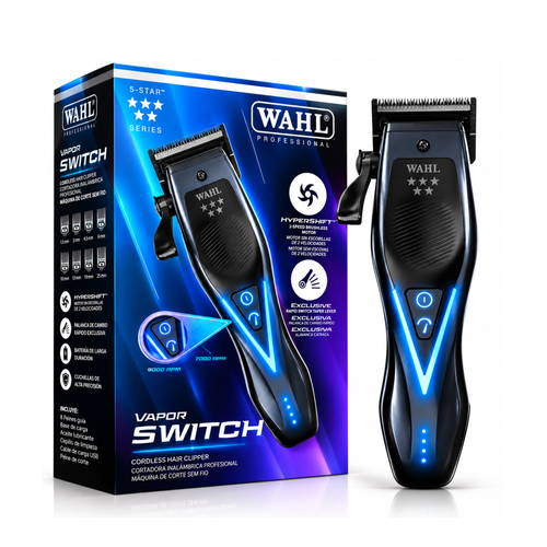 Máquina Cortapelo Profesional Wahl Vapor Switch 5 Star Inalámbrica – Motor Brushless 9000 RPM