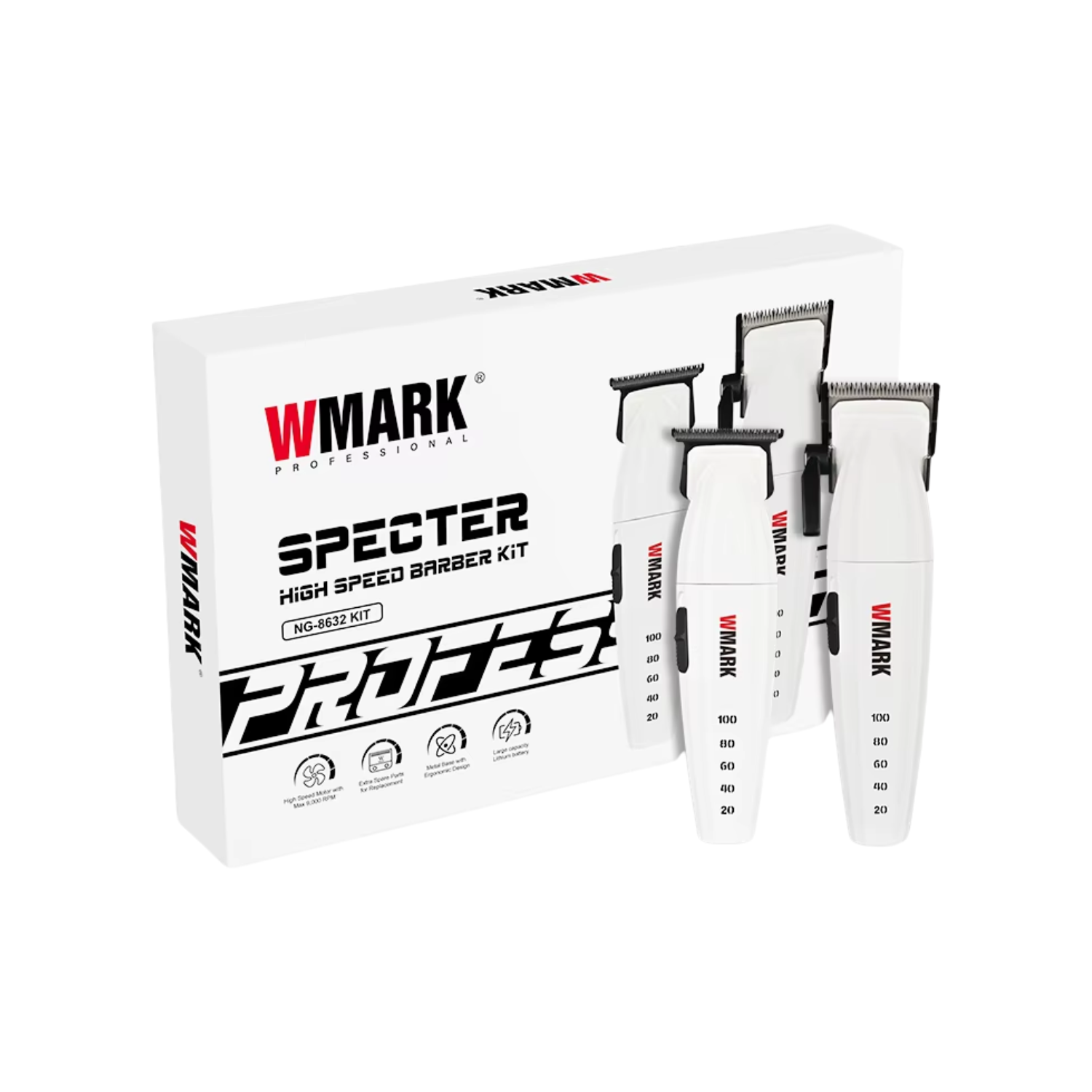 Wye 8632 Combo WMARK Spector NG-8632 Cortadora + Trimmer Profesional Motor 9000 ...