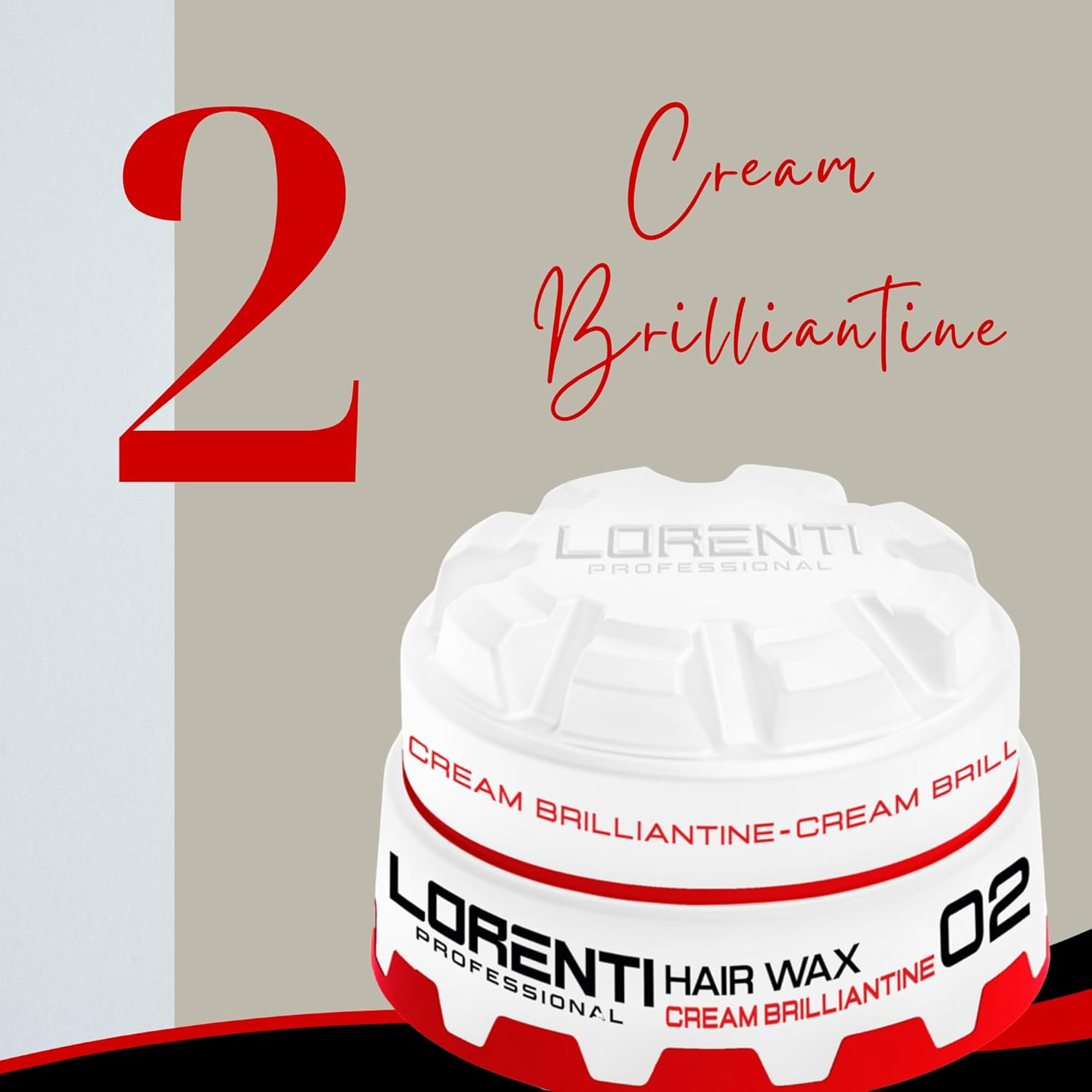 Cera Capilar Lorenti Profesional Cream Brilliantine 150 ml – Fijación Media con Brillo - siemprecompra