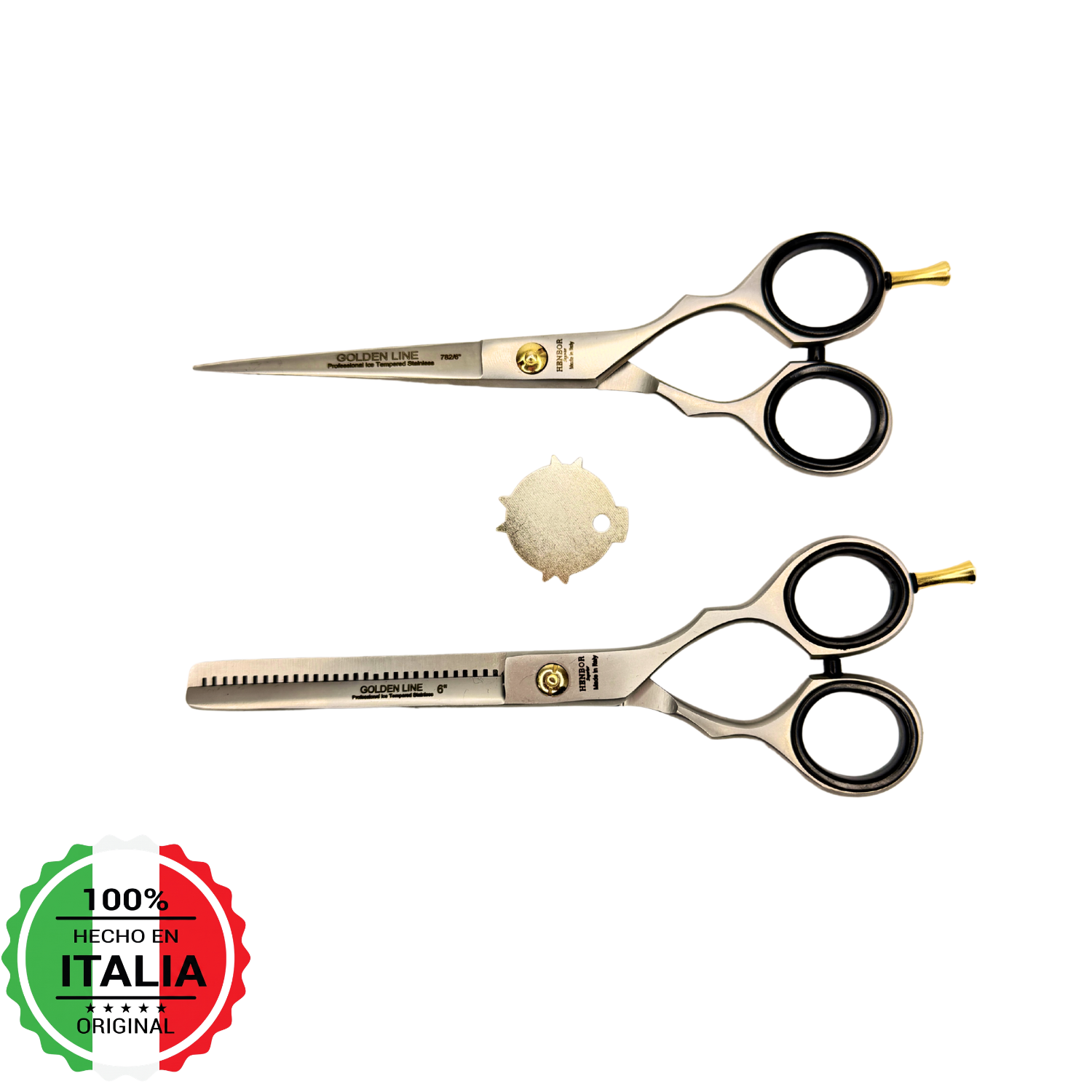 Kit Tijeras Henbor Microdentada 6 Y Esculpidora Italia