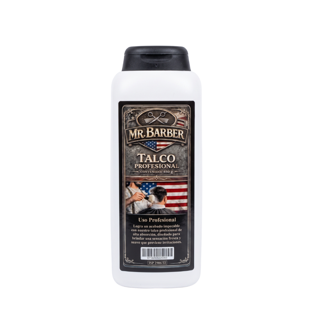 Talco Para Barberia Peluqueria Mr. Barber 450g