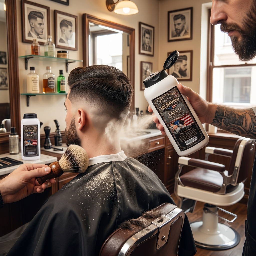 Talco Para Barberia Peluqueria Mr. Barber 450g
