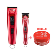 Combo BabylissPro FX3 Cortadora De Pelo+ Patillera FX3 Trimmer Rojo - siemprecompra