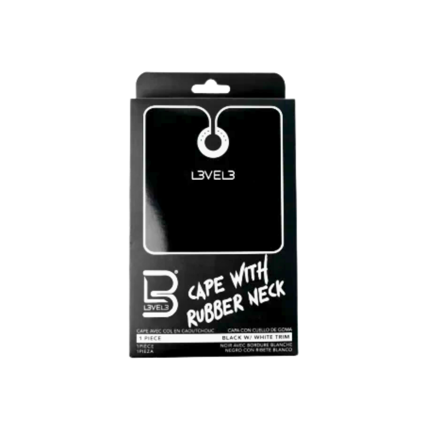 Capa de Corte Profesional Level 3 - Cuello de Goma - Negra/Blanca