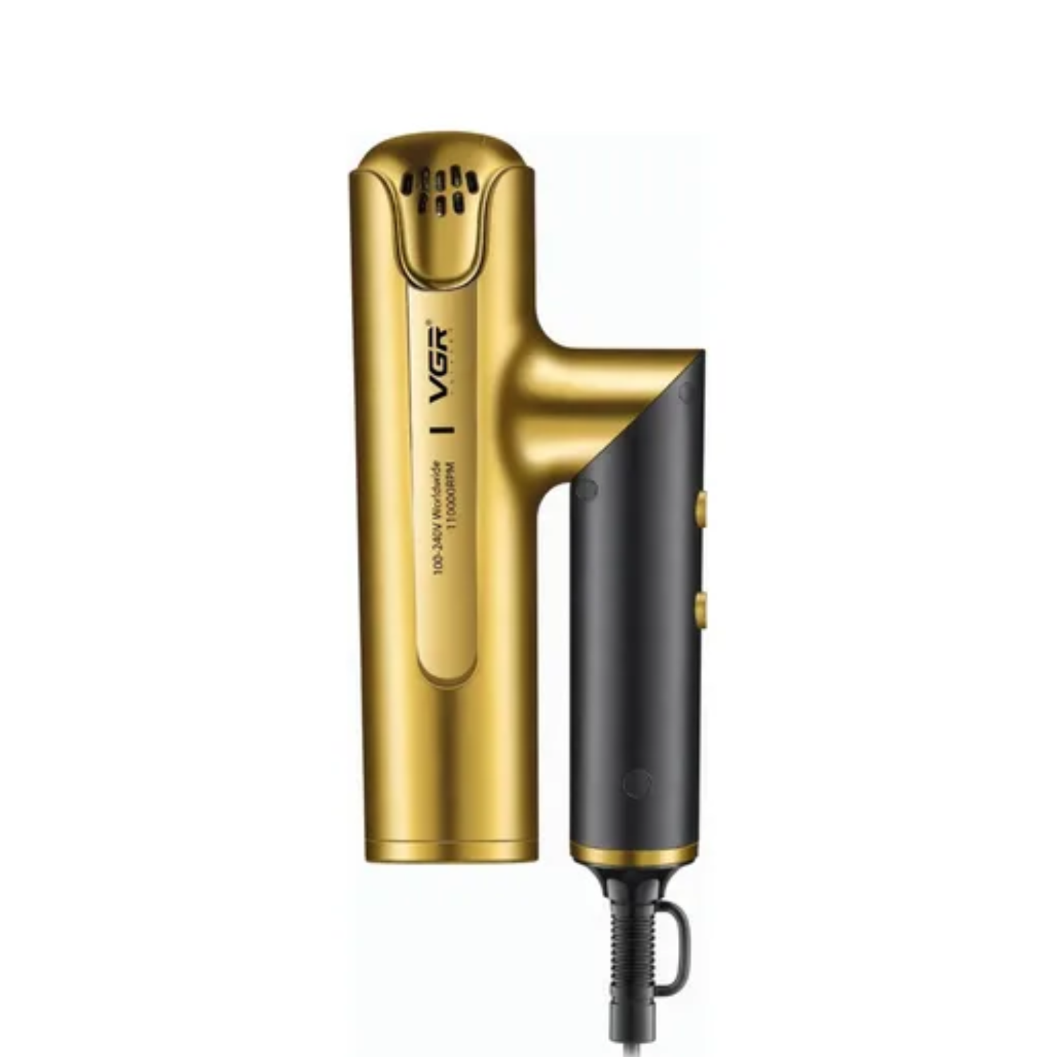 Secador De Pelo Profesional Vgr V-403 110.000 Rpm Iónico Dorado