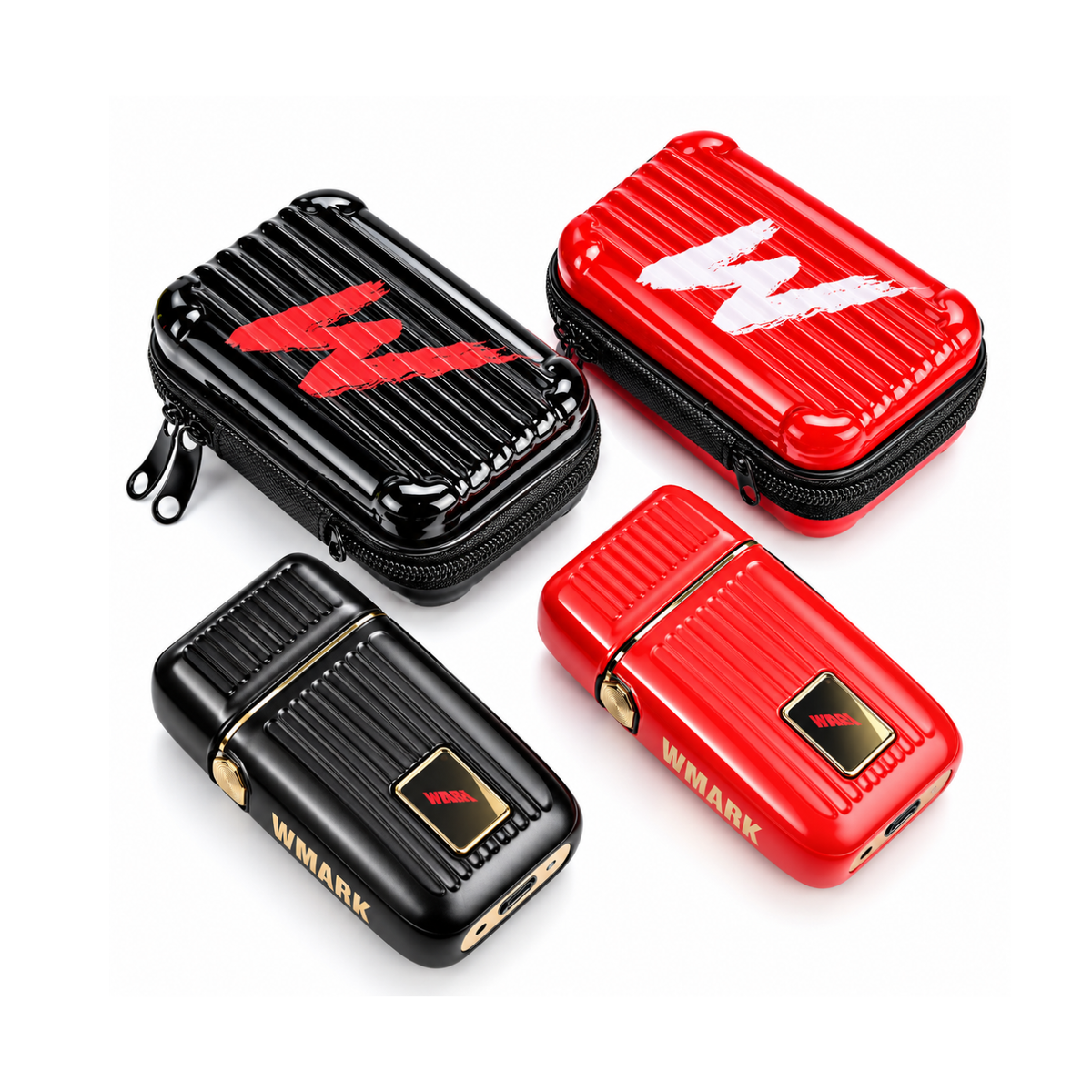 Afeitadora Profesional WMARK NG-8907 Inalámbrica 9000 RPM Rojo