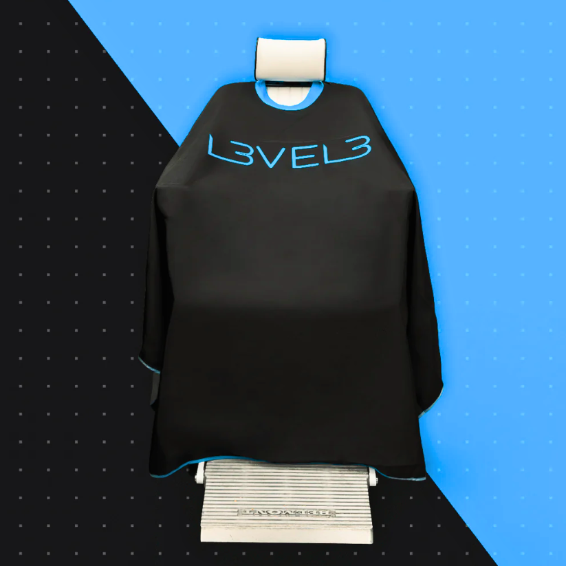 Capa de Corte Profesional Level 3 - Cuello de Goma - Negra/Azul