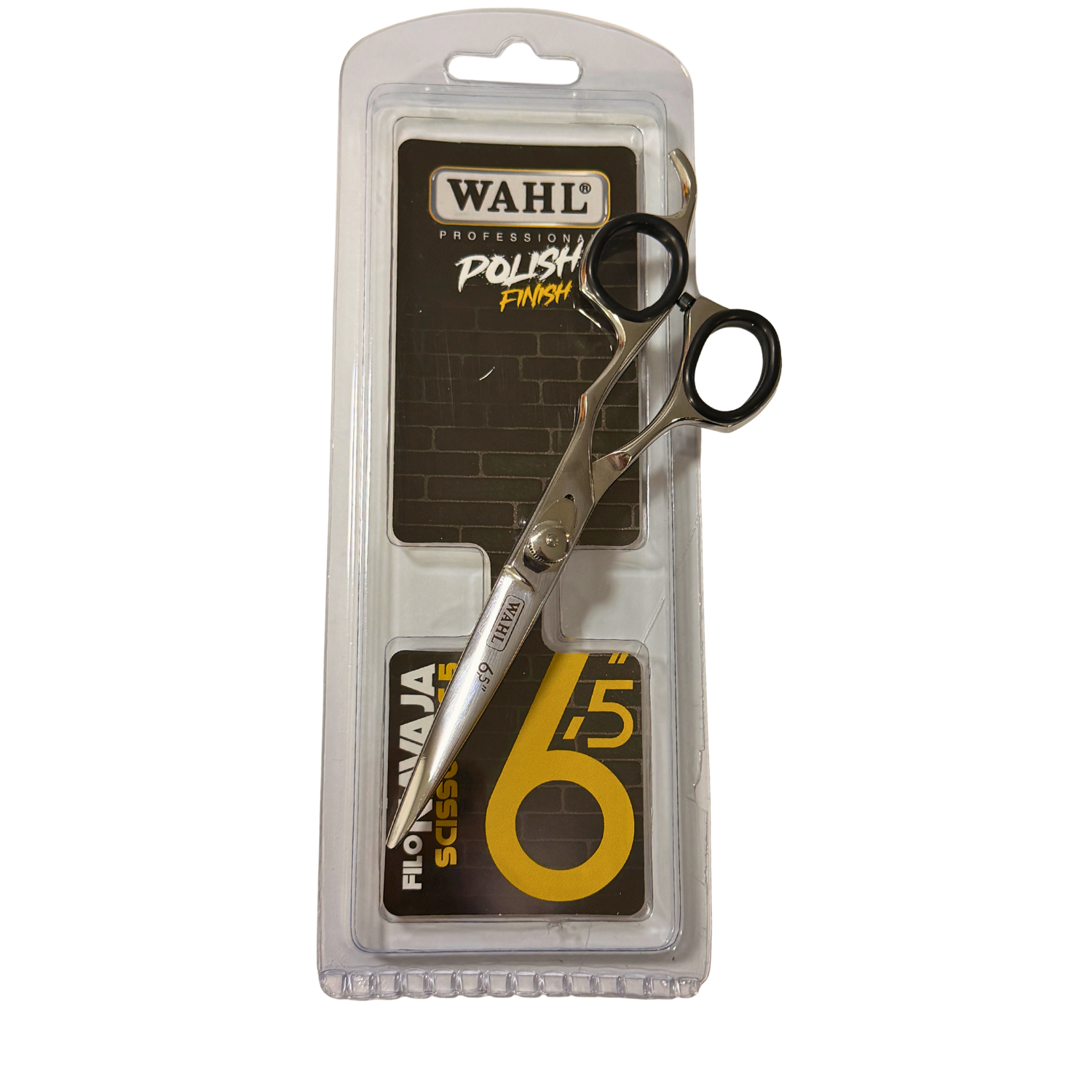 Tijera Profesional Wahl Filo Navaja 6.5" Platiado