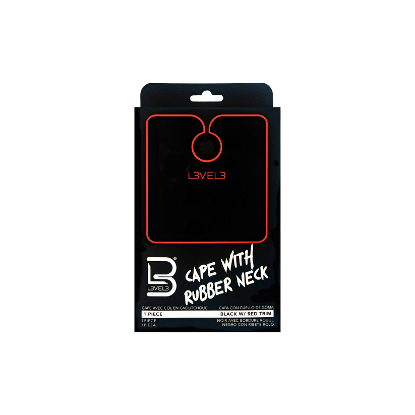 Capa de Corte Profesional Level 3 - Cuello de Goma - Negra/Roja - siemprecompra