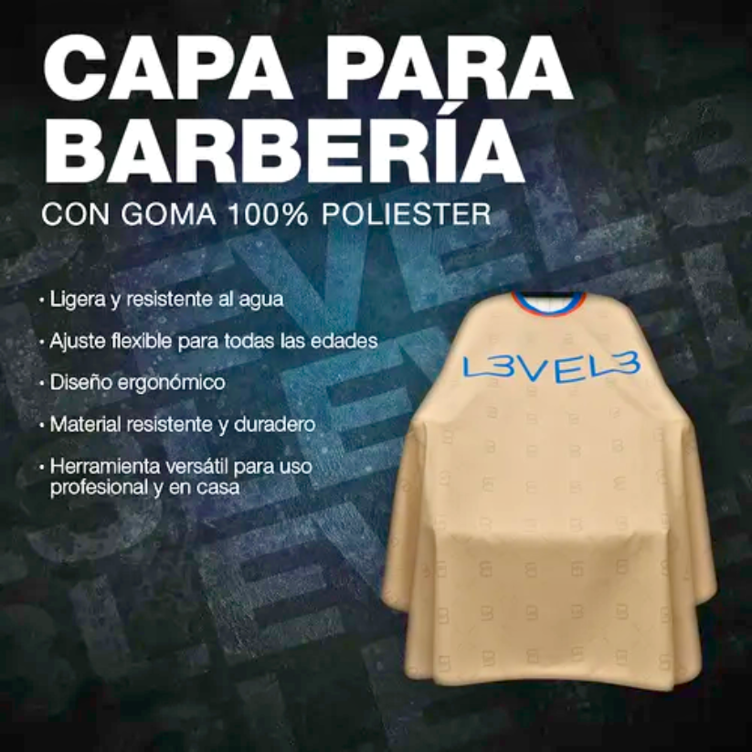 Capa de Corte Profesional Level 3 - Cuello de Goma - Beige