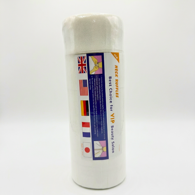 Pack 5 Rollos Papel Cuello Barbería Peluquería Blanco - 500 Tiras - siemprecompra
