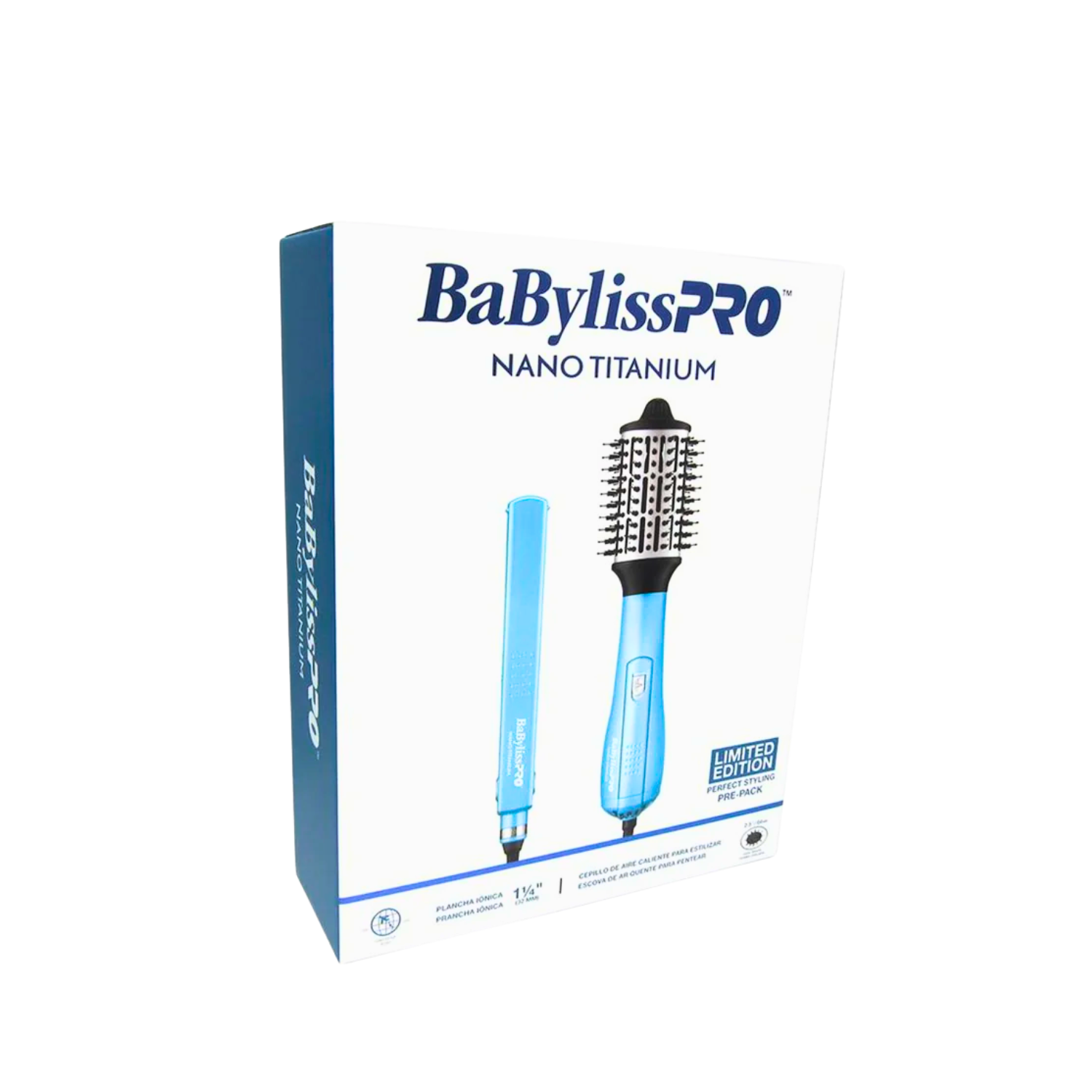 Kit Profesional BaBylissPRO: Plancha Nano Titanium 2091 + Cepillo Secador Voluminizador 64mm - siemprecompra