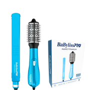 Kit Profesional BaBylissPRO: Plancha Nano Titanium 2091 + Cepillo Secador Voluminizador 64mm - siemprecompra