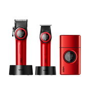 Barber Combo VGR Cortapelo V001 + Patillera V977+ Shaver V377 Rojo