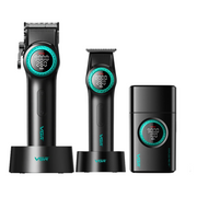 Barber Combo VGR Cortapelo V001 + Patillera V977+ Shaver V377 Negro