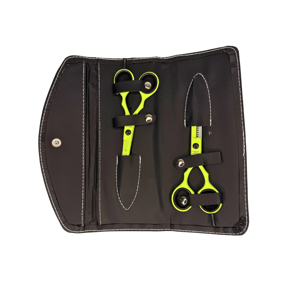 Set Tijeras Peluquería Henbor 6 Pulgadas Microdentada y Esculpidora Neón - siemprecompra