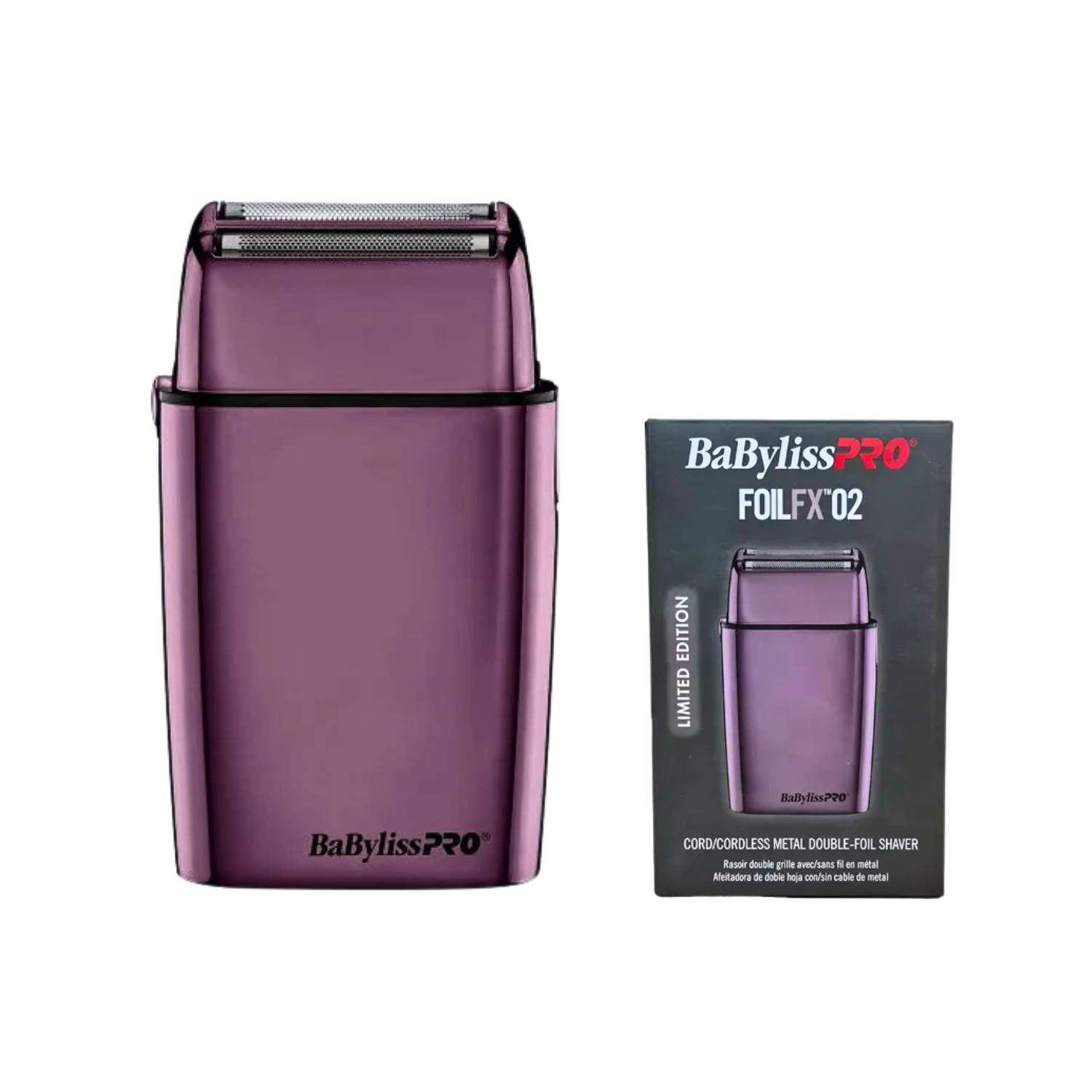 Afeitadora BaBylissPRO FoilFX02 Double Foil Shaver Purpura