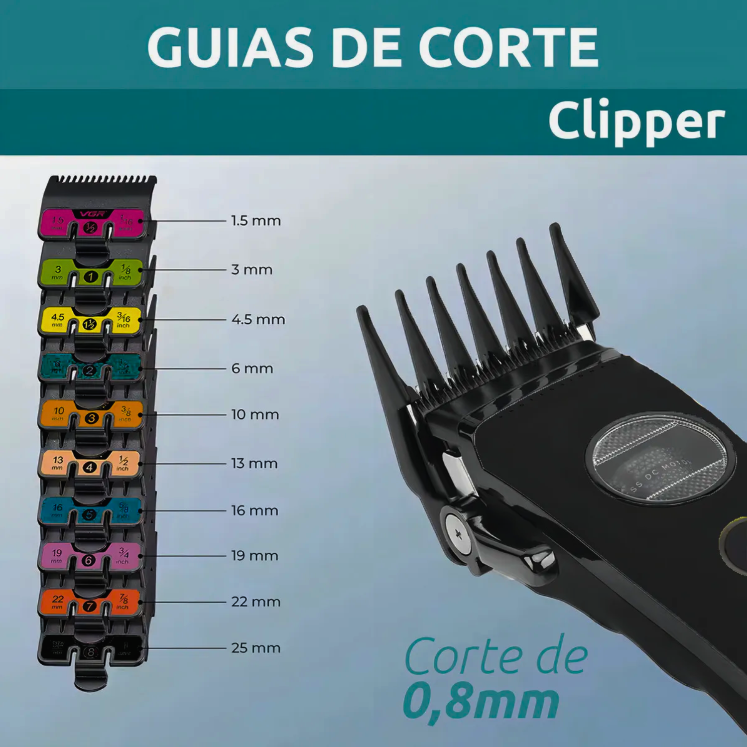 VGR V-880C Maquina Cortapelo Profesional 7200RPM Negro