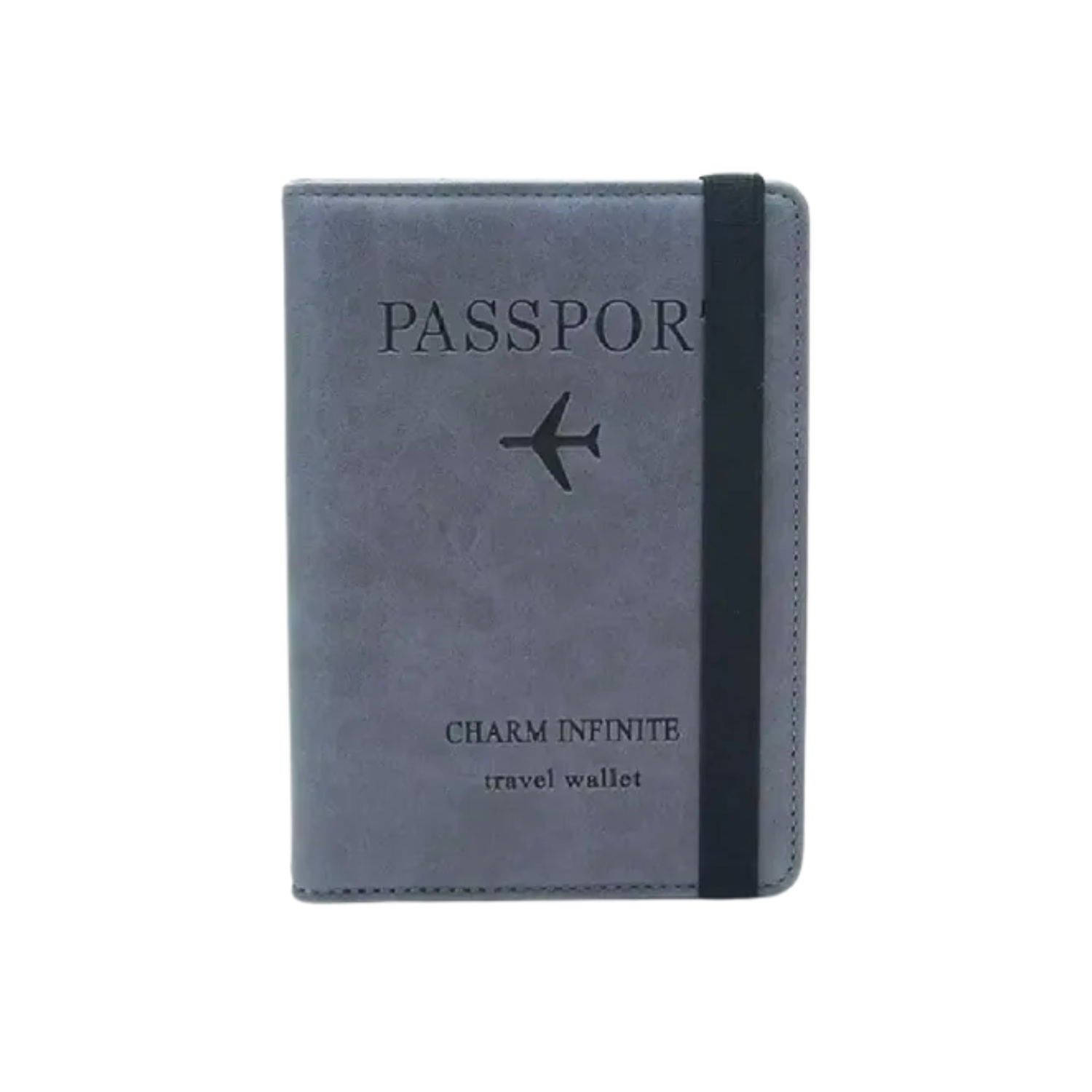Porta Pasaporte Documentos Funda Protectora Viaje Con Rfid Gris - siemprecompra