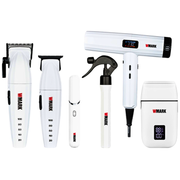Wmark NG-8635 Kit Profesional 6 en 1 – Afeitadora, Cortapelos y Secador Blanco - siemprecompra