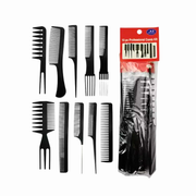 Set de 10 Peines de Peinado Para Peluquería Profesional