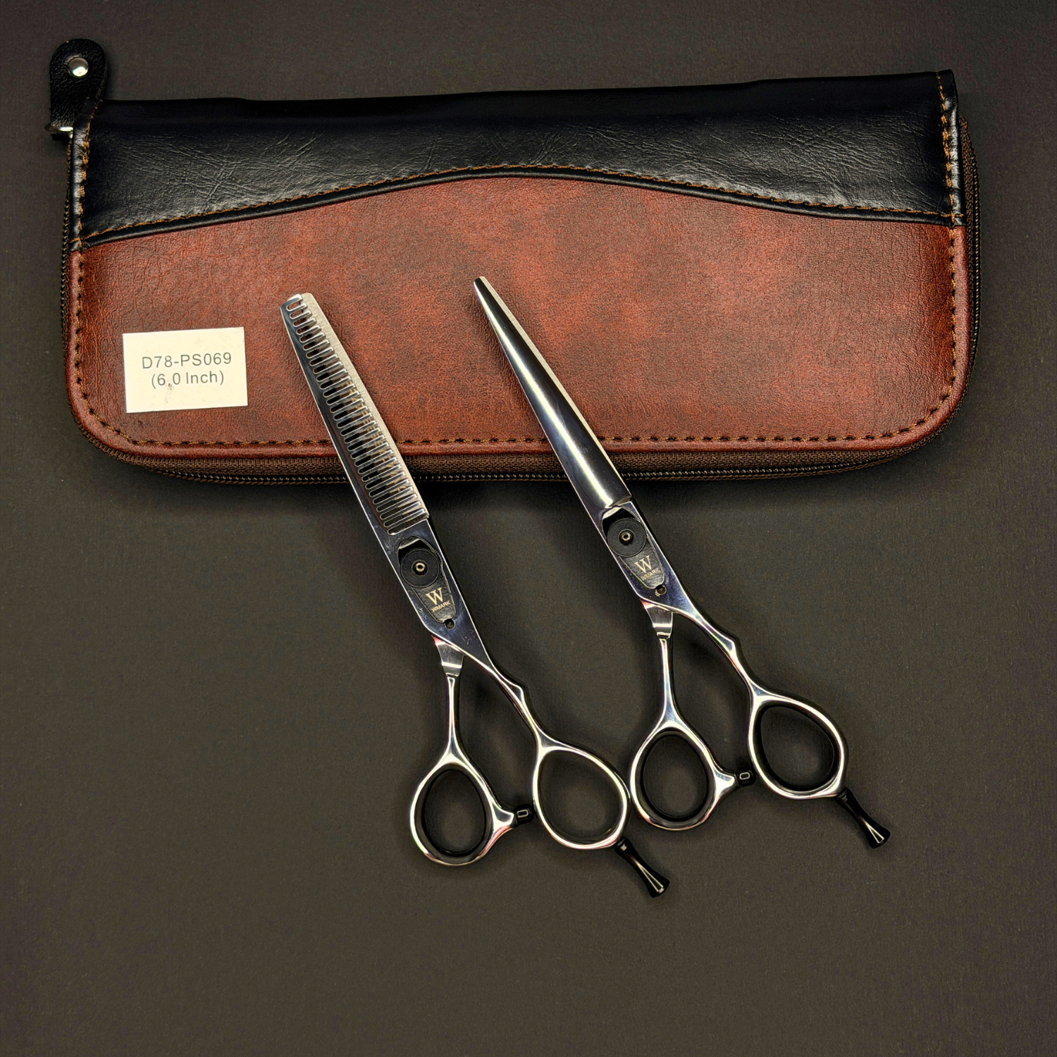 Set Tijeras Profesional WMARK D78-PS069: Filo Navaja y Esculpidora 6" -Silver - siemprecompra