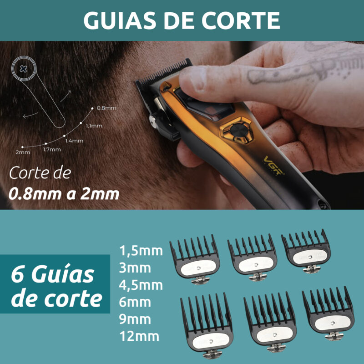 Máquina Profesional VGR V-668: Motor Vectorial 11.000 RPM - Inalámbrica - siemprecompra