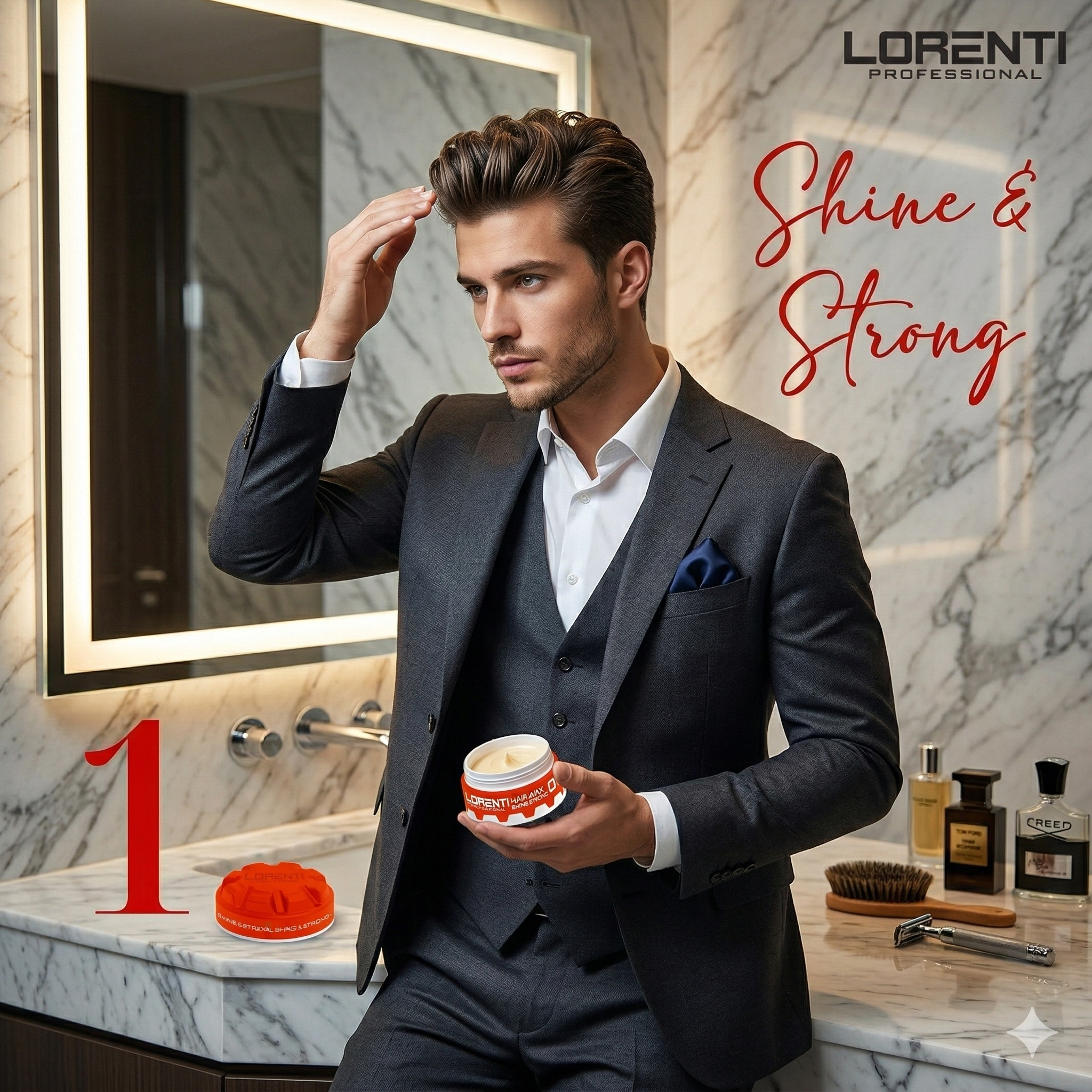 Cera Cabello Lorenti Profesional Shine & Strong Wax 150ml 01