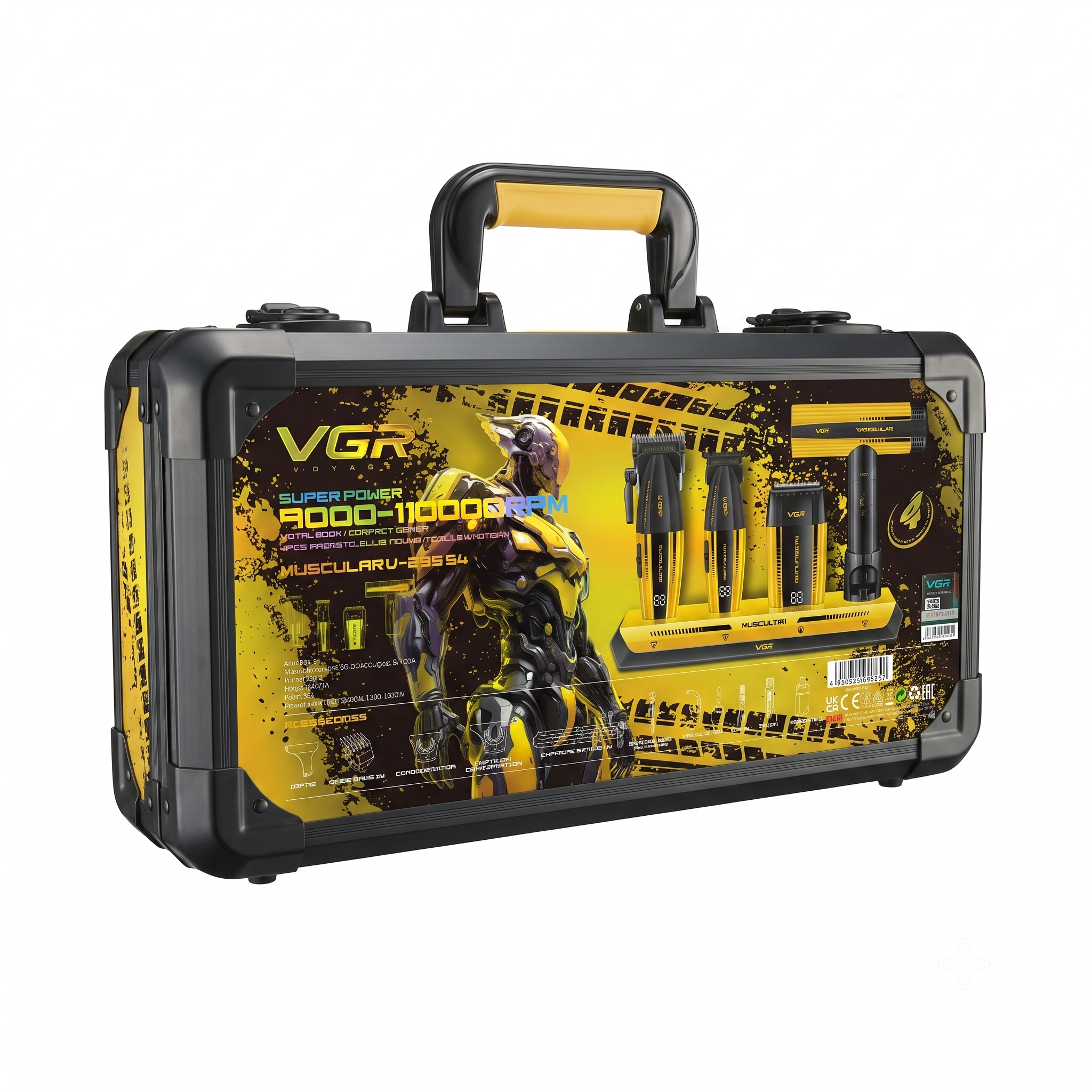 Combo Muscular Set 4 en 1 VGR V-285 S4 Profesional 9000 RPM Motor BLDC