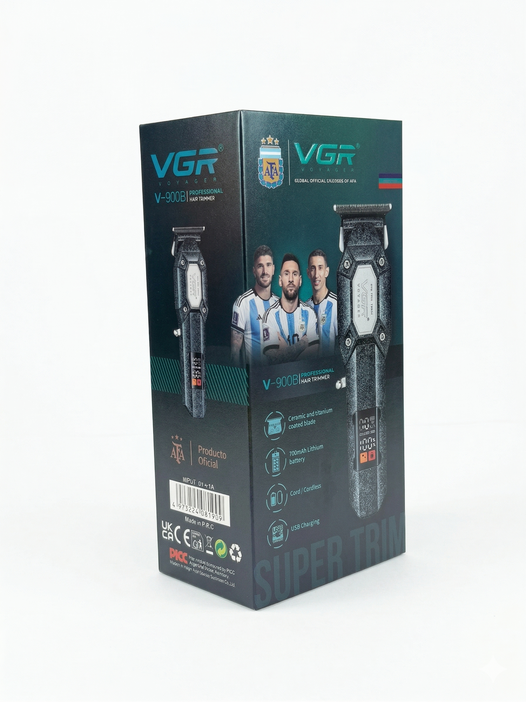 Máquina Patillera Trimmer VGR V-900B Profesional Negro 7000 RPM - siemprecompra