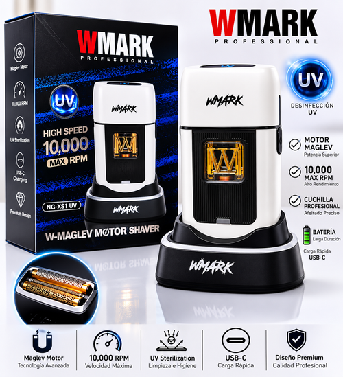 Wmark NG-XS1 Afeitadora Profesional Shaver Motor Vector 10000 RPM Blanco
