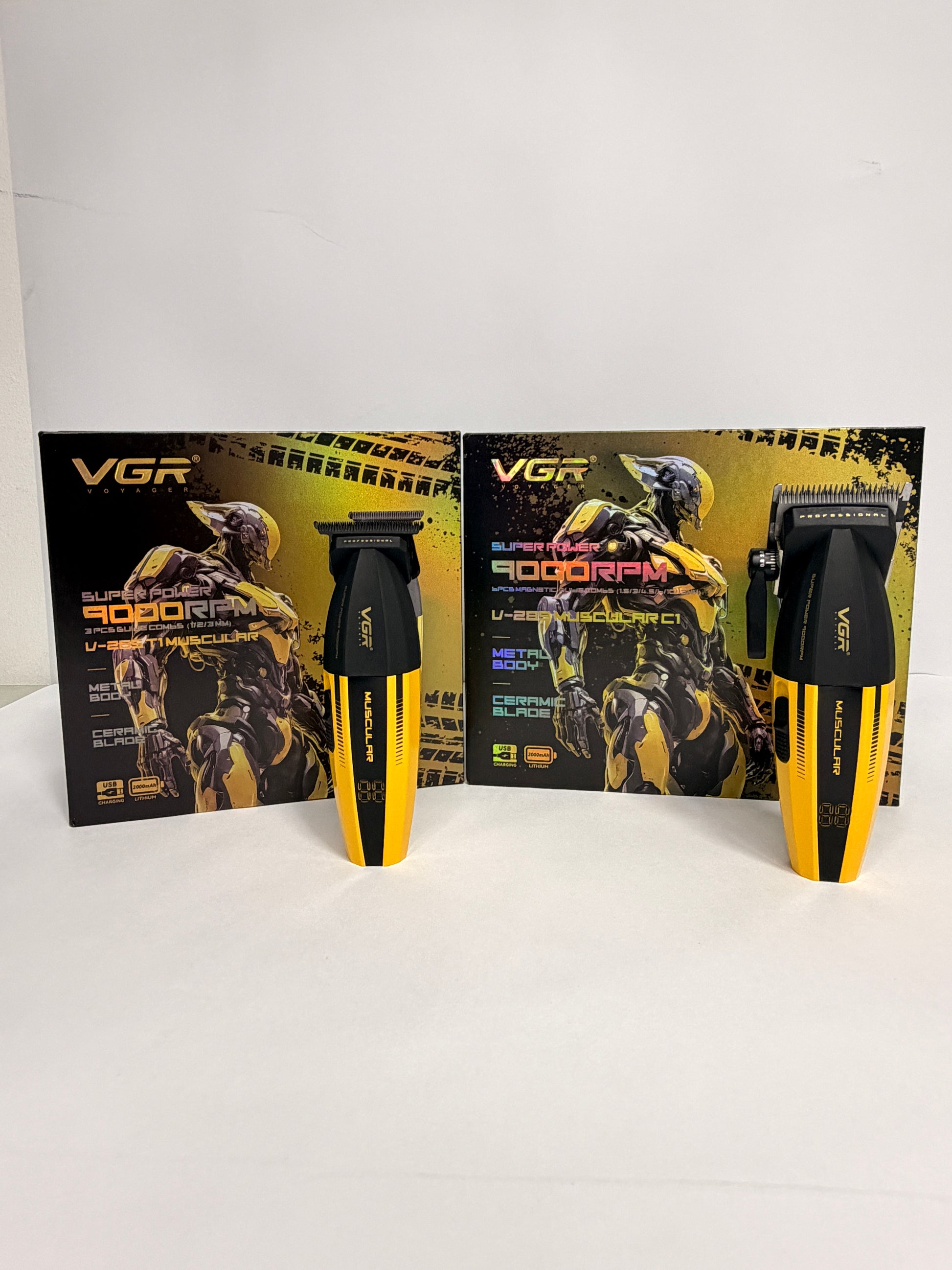 Barber Combo VGR Muscular V-285 + V-285T Profesional 9000 Rpm - siemprecompra